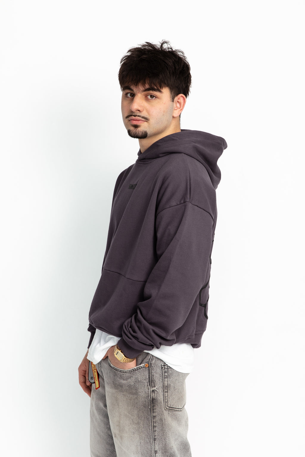 Grey oversized hoodie