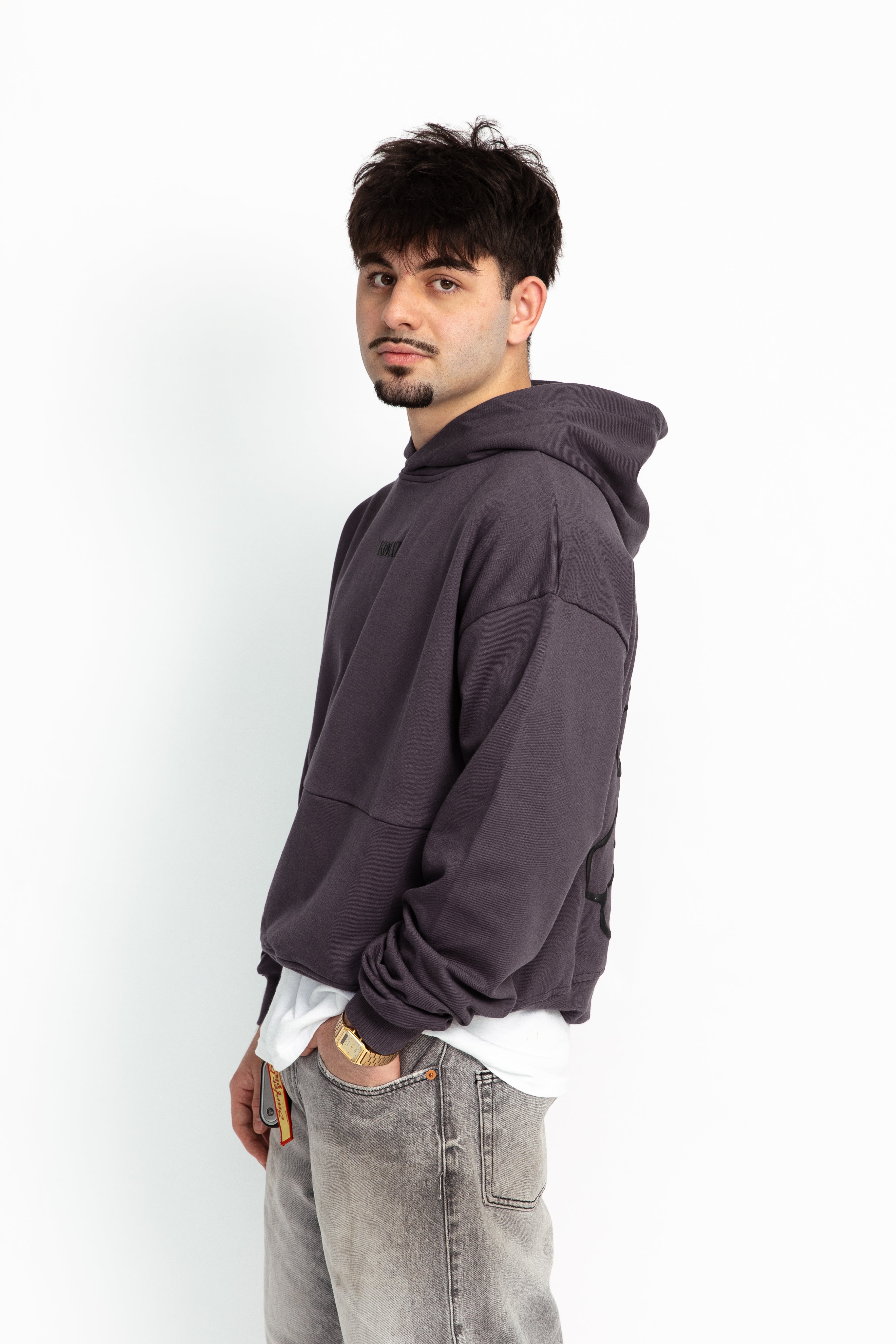 Grey oversized hoodie