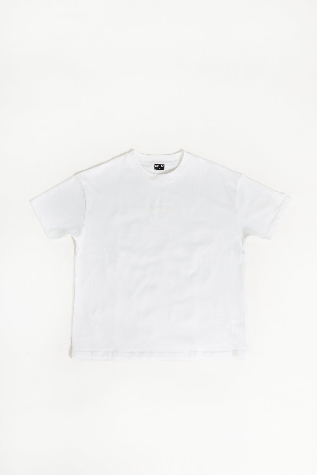 White oversized tee